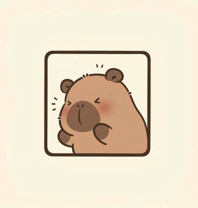 ảnh capybara cute chibi