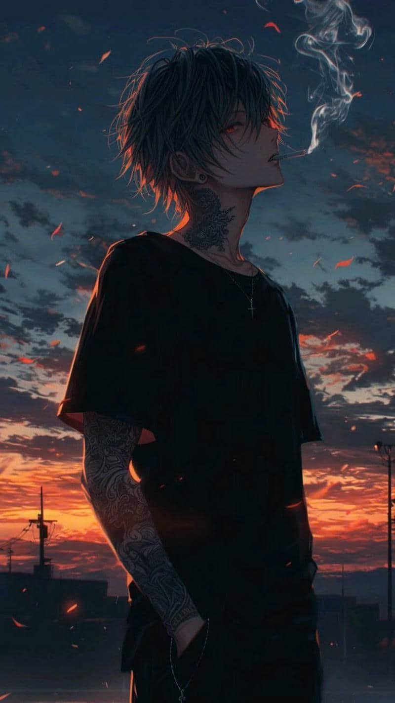 hình ảnh sad boy anime