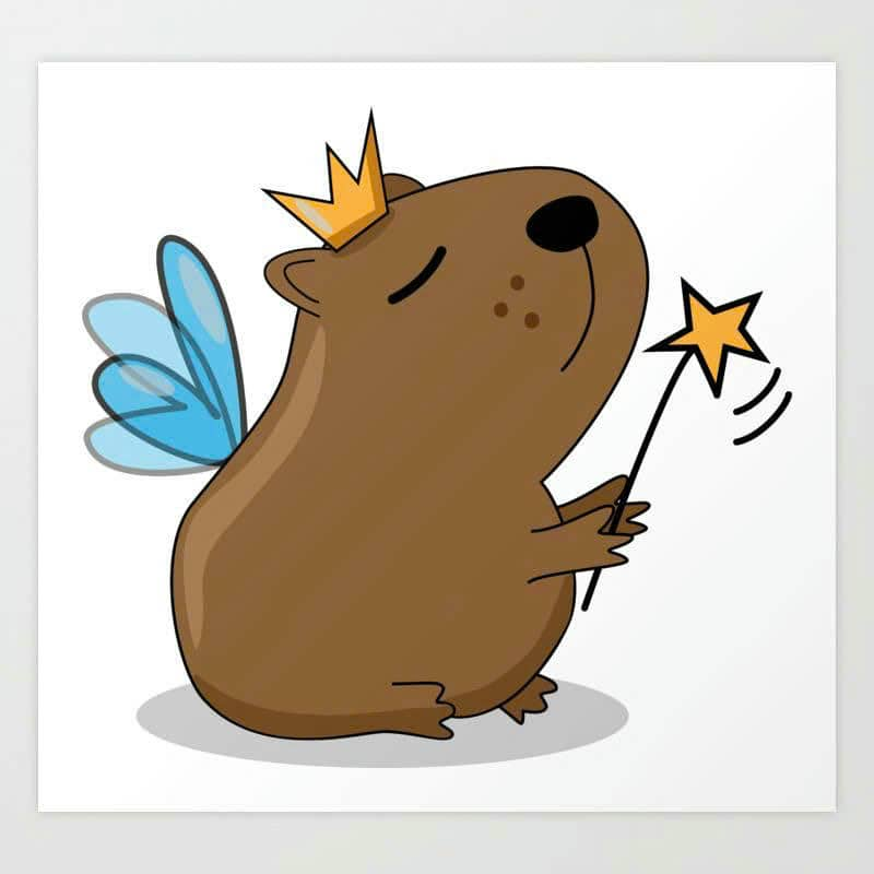 hình nền capybara cute chibi